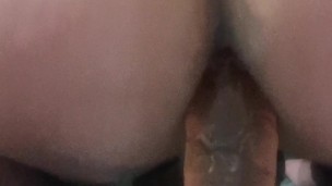 I'm wrecking my ass with my biggest dildo