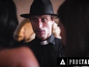 Lesbian Baddies Seduce Their Priest 4/16