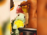 Ebony egirl  plays with pikachu as if they were you 11/16