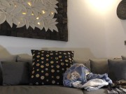 Hot girlfriend teases in miniskirt and she uses her sexy transparent short skirt with and without underwear to show pussy 3/16