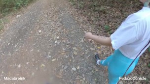 I come on top of a stranger's leggings