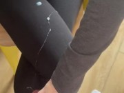 Cum on leggings and clothes 16/16