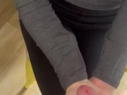 Cum on leggings and clothes 9/16