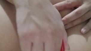 Masturbating alone at home