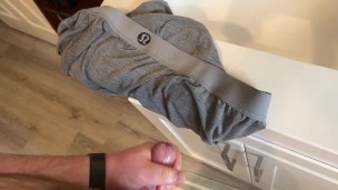 Huge cumshot on my Lulu boxer briefs