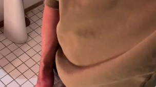 Horny guy plays with fleshlight