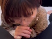 【個人撮影】エロチ〇ポから溢れるくらいの精子を女子大生の彼女はごっくんで飲み干しちゃう♡ gokkun cum in mouth 8/16