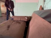 FUCK YO COUCH! PISSING ON THE SOFA FOR MY PERVS WHO LOVE TO WATCH IT "SOAK IN"