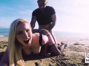 Blonde Beauty Georgie Lyall Takes Huge Dick At The Beach - LATINA MYLF 12/16