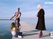 Blonde Beauty Georgie Lyall Takes Huge Dick At The Beach - LATINA MYLF 2/16