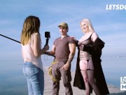 Blonde Beauty Georgie Lyall Takes Huge Dick At The Beach - LATINA MYLF 4/16