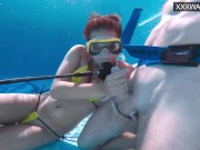 She gives up in orgasms in the swimming pool with big cock 5/16