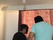 Hard sex with two masked men, he nails me hard and I suck cock 13/16