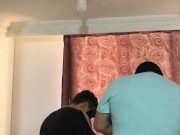 Hard sex with two masked men, he nails me hard and I suck cock 15/16