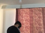 Hard sex with two masked men, he nails me hard and I suck cock 3/16