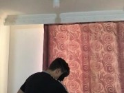 Hard sex with two masked men, he nails me hard and I suck cock 7/16