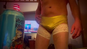 Sneak preview cock rub