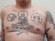 Solo masturbation with lotion and cum shot 11/16