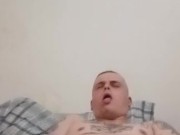 Solo masturbation with lotion and cum shot 15/16