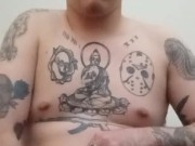 Solo masturbation with lotion and cum shot