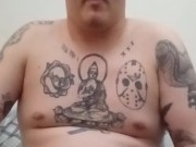 Solo masturbation with lotion and cum shot 4/16