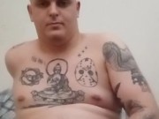 Solo masturbation with lotion and cum shot 5/16