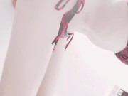 晴れた日のお風呂場、ディルドでガン突き♡ 4/16