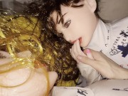 Having fun with a couple of cute dolls 12/16