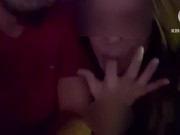 Showing her beautiful breasts in a pub 16/16