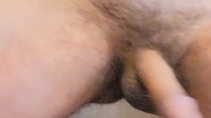 MUSCLE BEAR THRUSTING COCK AND CUMMING!