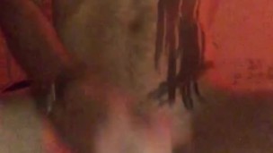 Teen slim boy ride dildo till his jumping dick blow