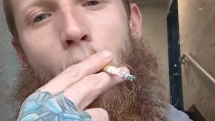 Power smoking a cigarette 🚬💨
