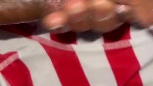 Cumshot on American boxers