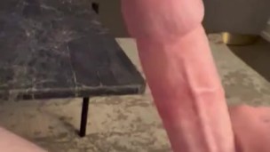 Big white cock solo jackoff