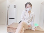 老師上門家訪，卻被學生要求教導生理課，第一次做愛的男同學幹的老師大叫求饒，徹底淪為男同學的洩慾工具，被內射中出 1/16