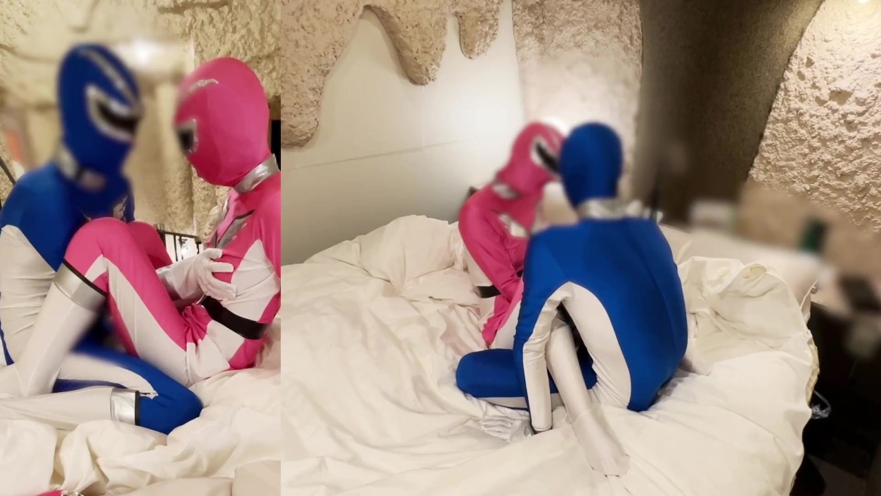 【特撮ヒーローのアクメセックス】「ピンクができることはおまんこ使うことだけだろ？」私は仲間の精子を出すことで疲れを癒し、地球を守ります。レンジャー達の戦闘の裏映像をご覧ください。 - Kostenloses Sex-Video - RedTube