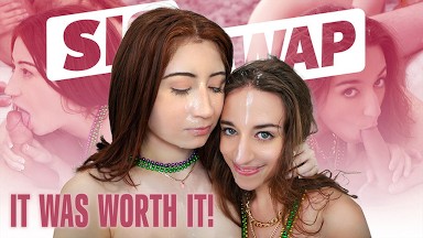 Teeny Sluts Ava Davis & Venice Rose Get Facials After Taboo Foursome For Mardi Gras - SisSwap