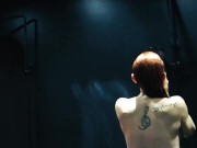 Voyeur Life Hot Redhead Is Taking Shower in Warehouse X 6/16