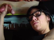 HOMEMADE MILKING TABLE! AVA MILKS COCK UNTIL IT SHOOTS - PROPER FEMDOM HANDJOB W/ SOLID CUMSHOT 16/16