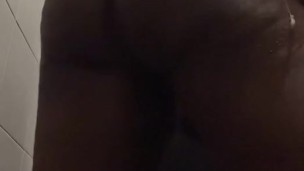 Ass tease out the shower