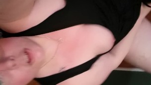 BBW Big Ass Girl Masturbating wiith BIG Dildo