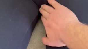 she plays with her feet and i end up cumming on her small tits