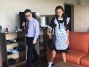 Classmate helps with lessons and pesters her with an offer of sex in a small ass 1/16