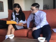 Classmate helps with lessons and pesters her with an offer of sex in a small ass 2/16