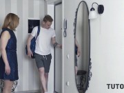 TUTOR4K. Student fails exam because of tutor and comes to her to fuck 2/16