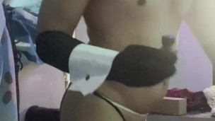 Posh bunny boy has fun with a BBC 3