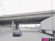 Horny Teen Makes Him Pull Over To Fuck 2/16