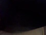 she jerks me off while watching tv and i cum on her leggings 13/16