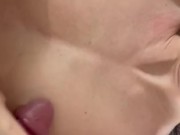 i join her in the bedroom to cum on her small breasts 9/16