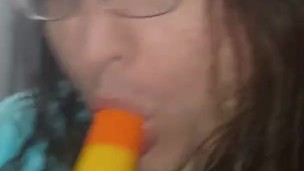 Sean sucks on a pride cock n about to piss on it